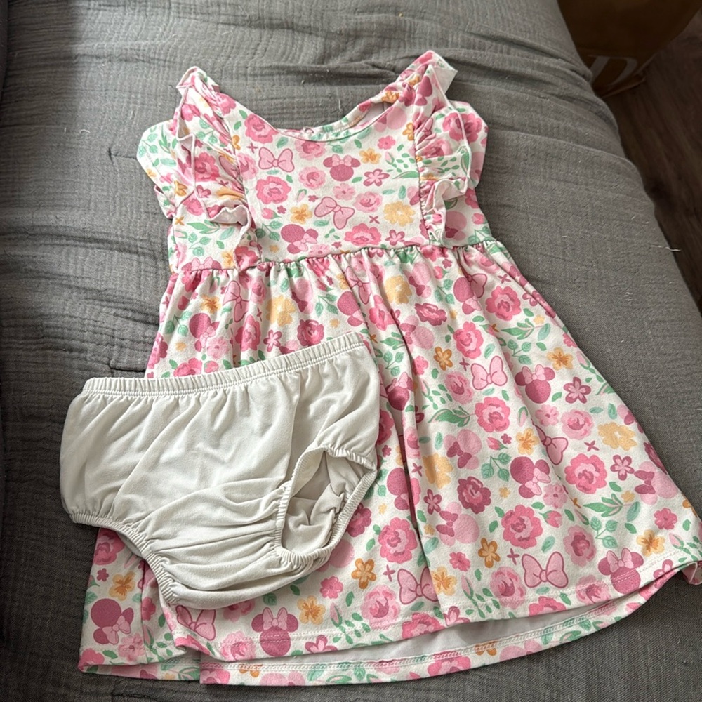 Disney Floral Minnie dress with undergarment